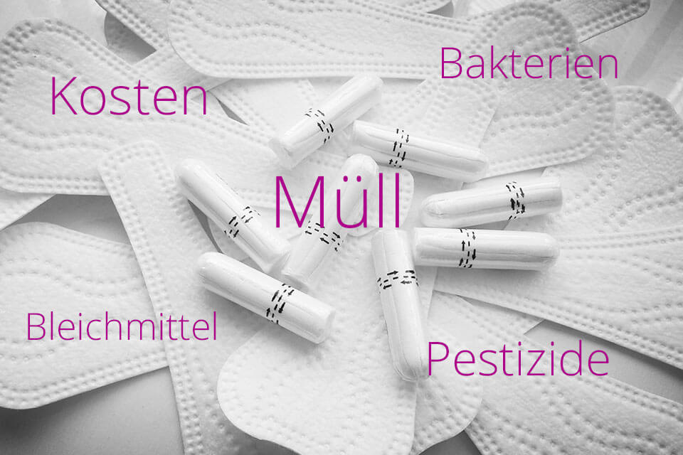 Binden-Tampons-Müll